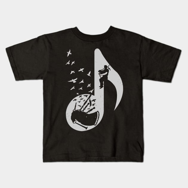 Musical note - Bagpipes Kids T-Shirt by barmalisiRTB